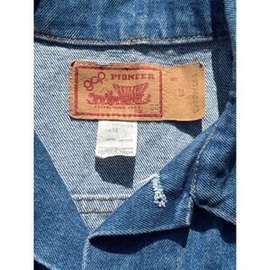 Vintage 80s Gap Pioneer denim vest size 38 Deadstock with tear away tag blue